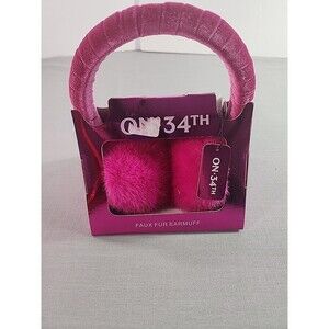 ON 34TH Women's Faux-FurEarmuffs Boxed Gift Created for Macy's in Box - Pink NEW